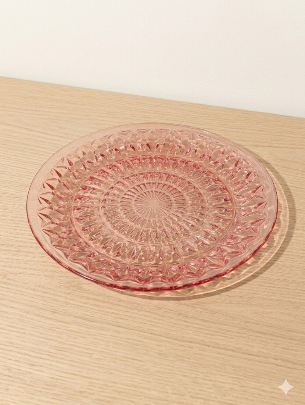 Clear Pressed Glass Decorative Charger Plate - Clear
